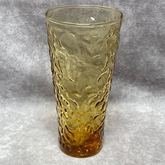 Anchor Hocking Milano 14oz Tumbler Honey Gold Mid Century Modern - Picture 2 of 5